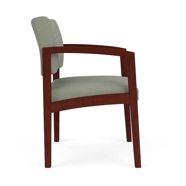 Lenox Wood Wide Guest Chair Wood Frame, Mahogany, OH Eucalyptus Upholstery